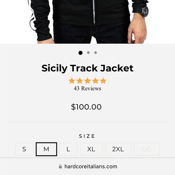 Authentic Black Sicily Hardcore Italians TrackSuit Size Medium, Brand New! - Picture 4 of 4